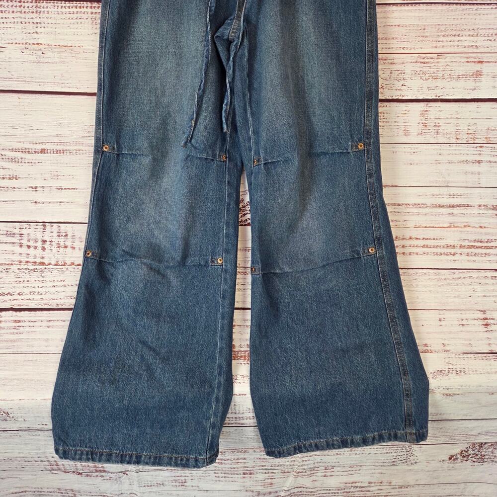 Rewash Low Pro Relax Sporty Jeans Skater 1(25) Baggy Wide Leg Denim Granola NWT - Picture 8 of 14